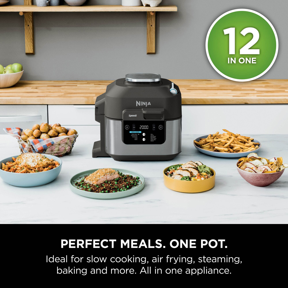 Ninja Speedi ON500UK 12-in-1 Black Stainless Steel 5.7L Multi Cooker Image 5
