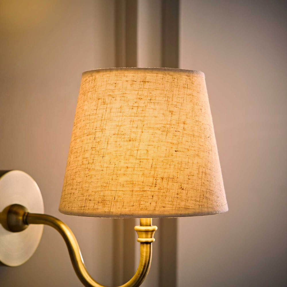 ValueLights Louise Linen Extra Small Tapered Table Lamp Shade Image 2