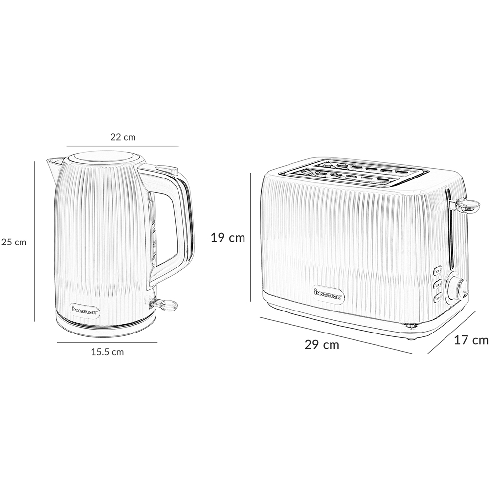 Innoteck Kitchen Pro Black 1.7L Electric Kettle with Toaster 3000W Image 7