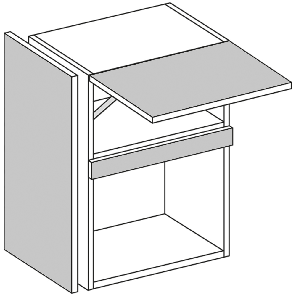 wilko Modern Slab Oyster Oak Microwave Wall Unit 600mm Image 1