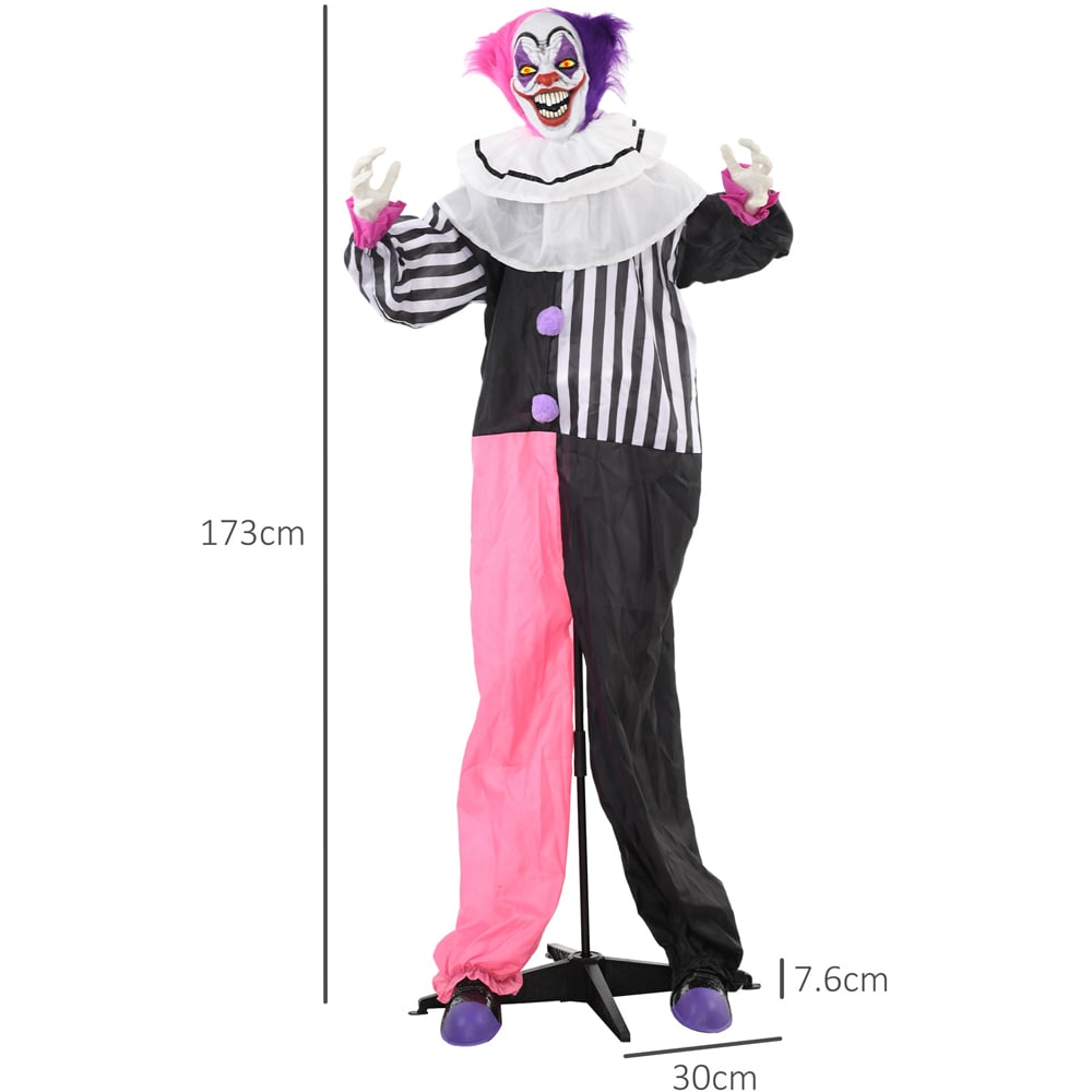 HOMCOM Animated Clown Halloween Prop 6ft Image 7