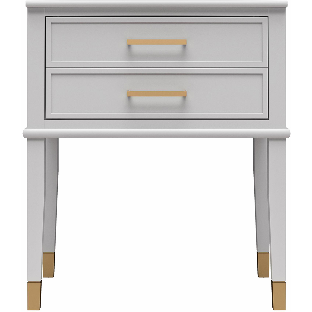 Dorel Home Westerleigh Single Drawer Dove Grey End Table Image 3