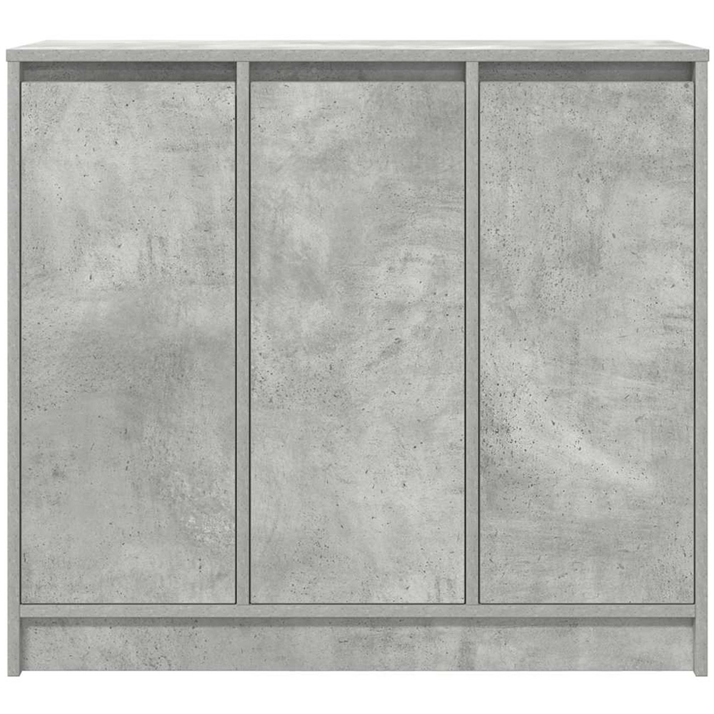 vidaXL 3 Door Concrete Grey Wooden Sideboard Image 5