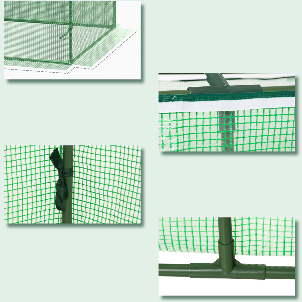 Outsunny Green PE Cover 3 x 5.9ft Portable Mini Greenhouse Image 6