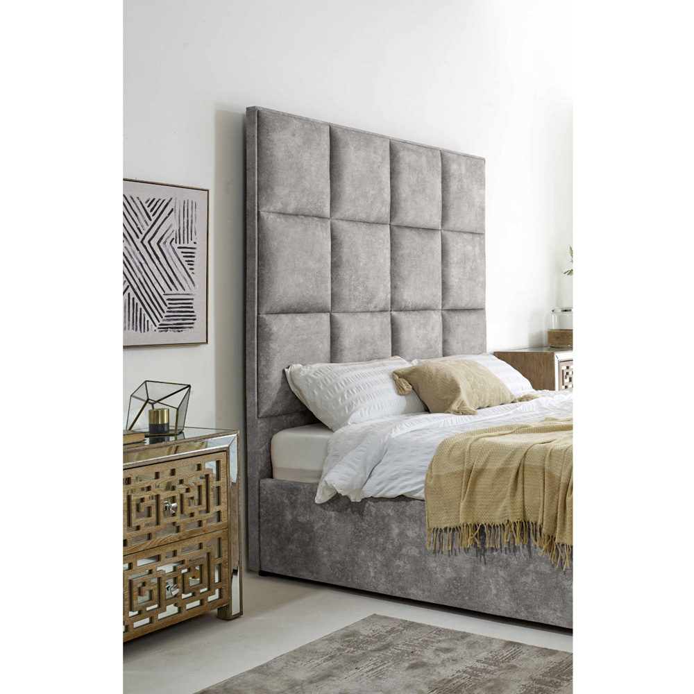 Eleganza Madelyn Small Double Silver Oakland Fabric Bed Frame Image 4