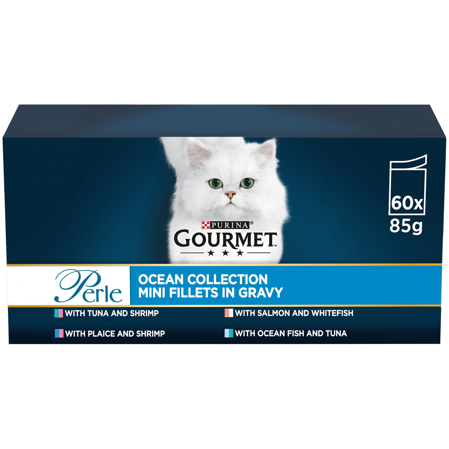 Purina Gourmet Perle Ocean Collection Cat Food Pouches 56g x 60 Pack Image
