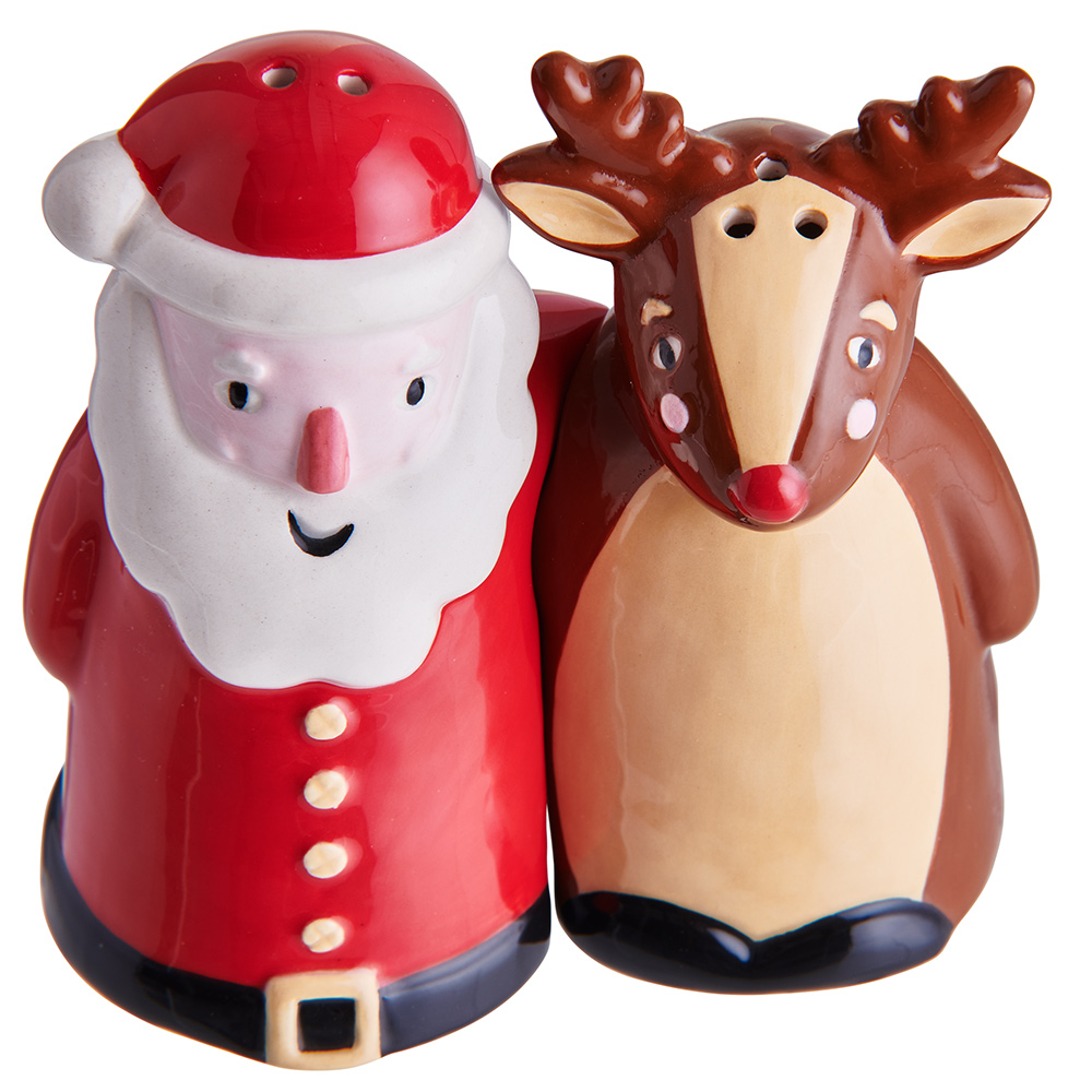 Wilko Santa and Reindeer Salt and Pepper Pots Image 2