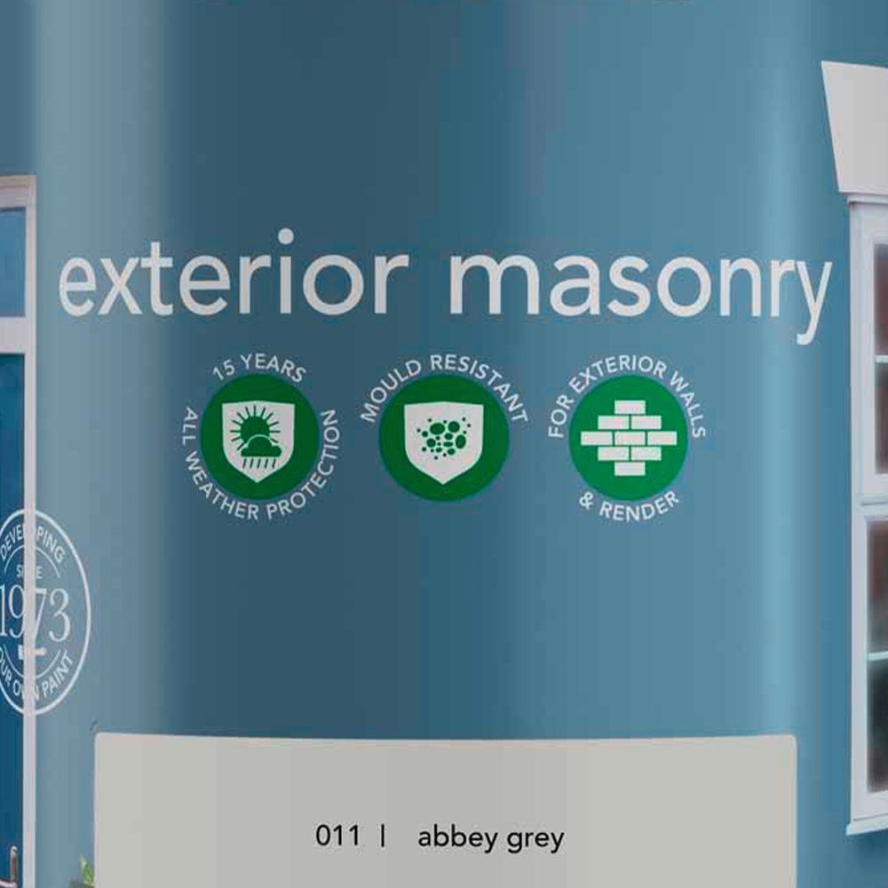 Wilko Abbey Grey Smooth Masonry Paint 5L Image 6