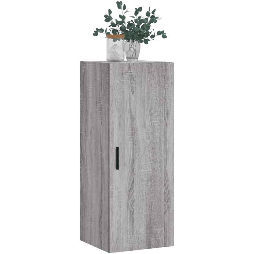 vidaXL Single Door Grey Sonoma Wall Mounted Cabinet Image 3