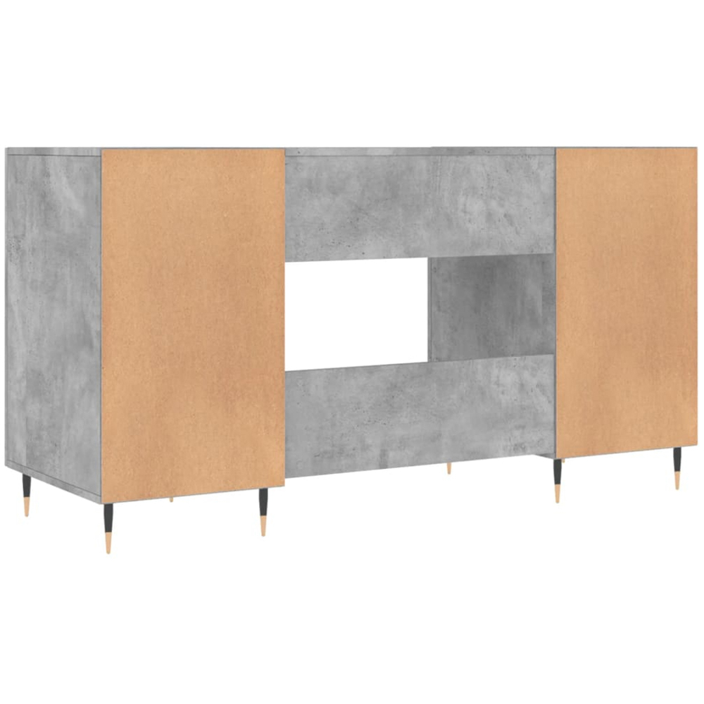 vidaXL 2 Door Computer Desk Concrete Grey Image 8