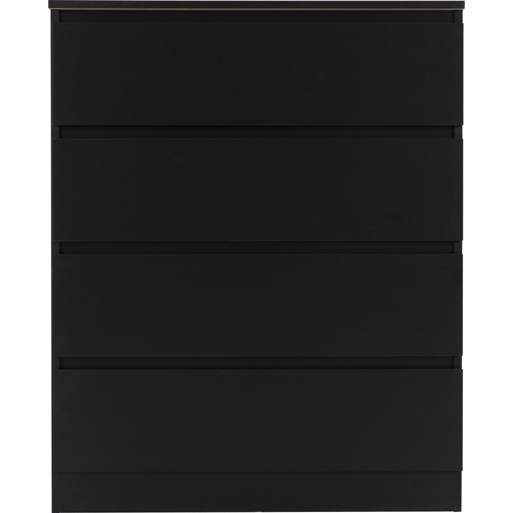 Seconique Malvern 4 Drawer Black Chest of Drawers Image 3