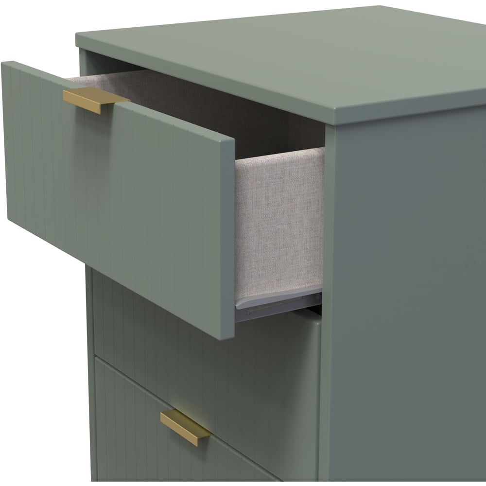 Crowndale 5 Drawer Reed Green Chest of Drawers Ready Assembled Image 6