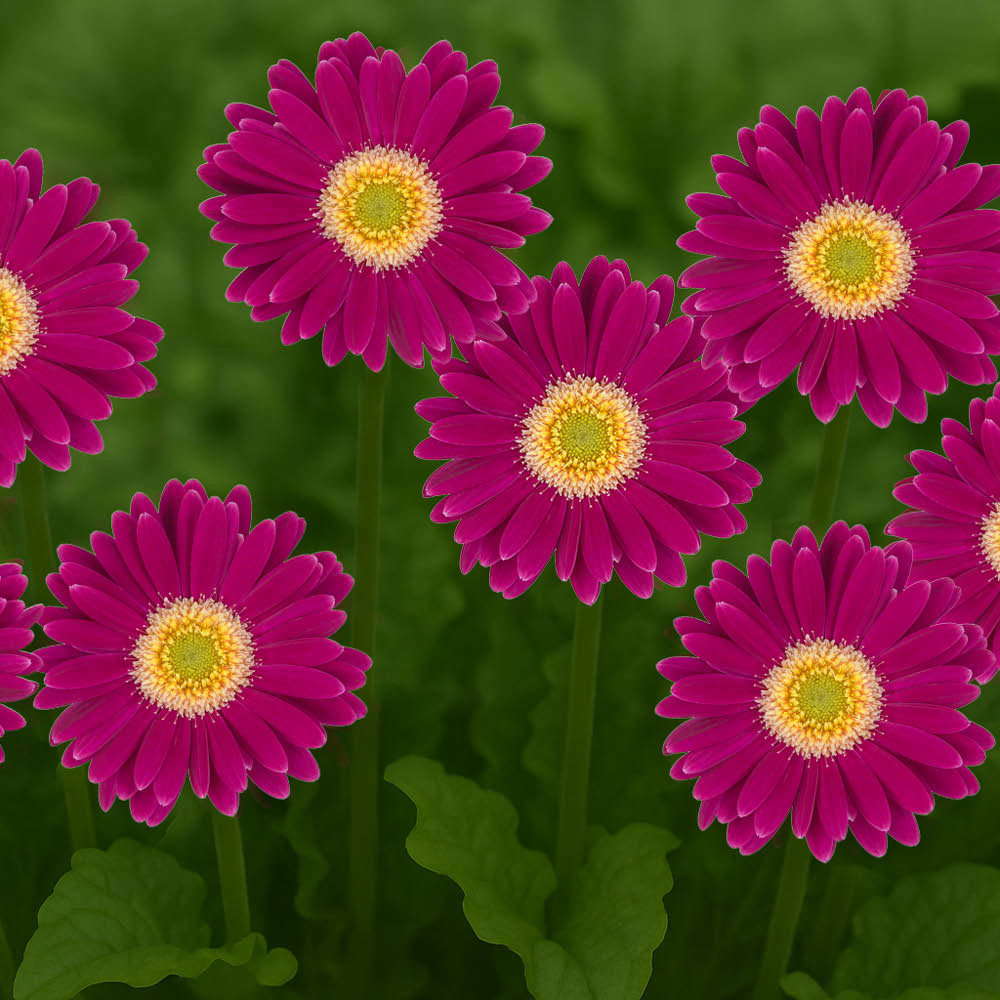 YouGarden Purple Gerbera Sunshaper Collection Plant Pot with Fertiliser 3 Pack Image 1