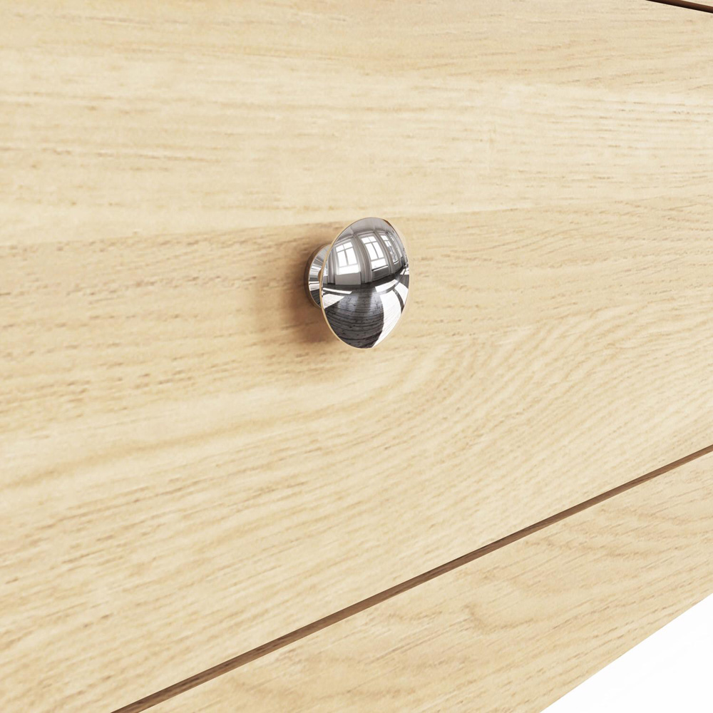 FWStyle Single Drawer Single Shelf Natural Oak Corner TV Unit Image 6