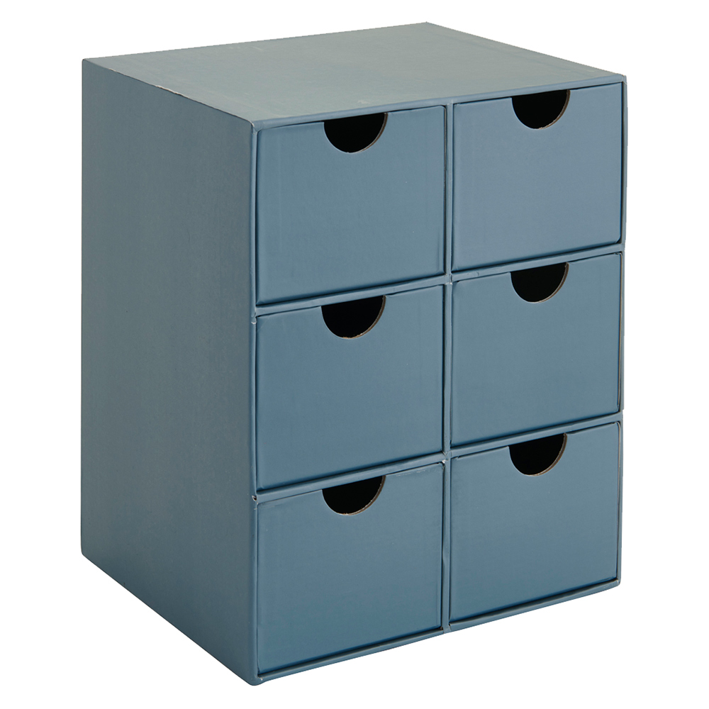 Wilko Dark Blue 6 Drawer Storage Image 2