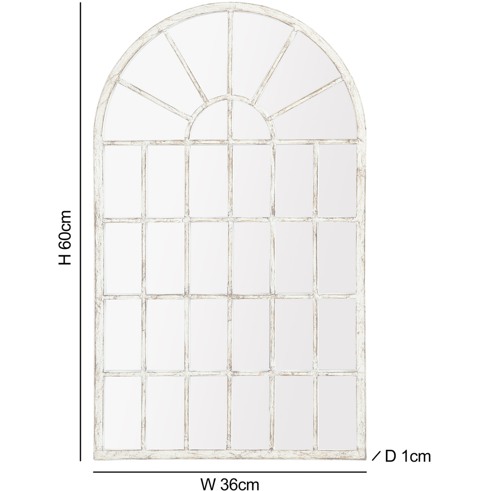 Home Garden Direct White Gold Gothic Arch Small Mirror 60 x 36cm Image 5