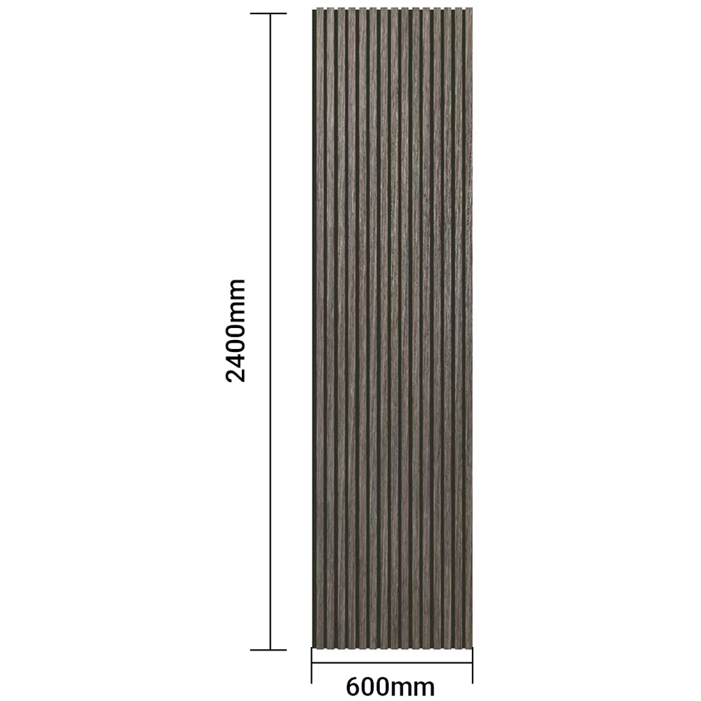 Britwall Warm Brown Wood Grain Linear Acoustic Wall Panel 2400 x 600 x 21mm 2 Pack Image 5
