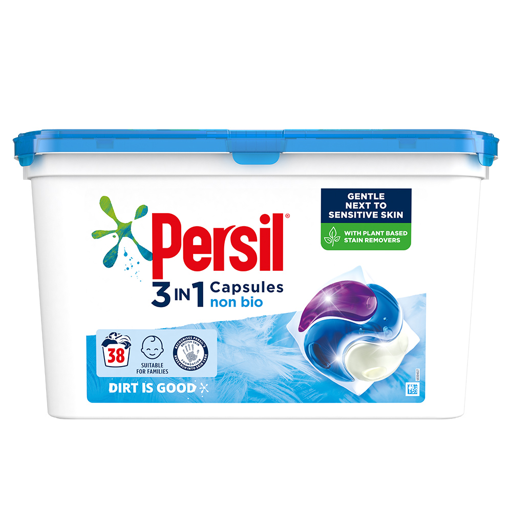 Persil Non-Bio 3-in-1 Laundry Washing Capsules 38W Image 2