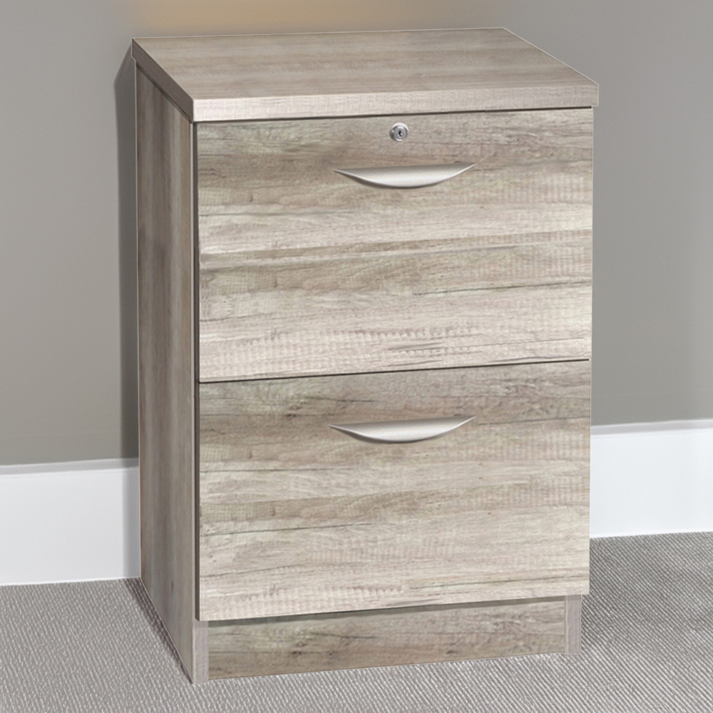 R White Cabinets 2 Drawer Grey Filing Cabinet Image 1