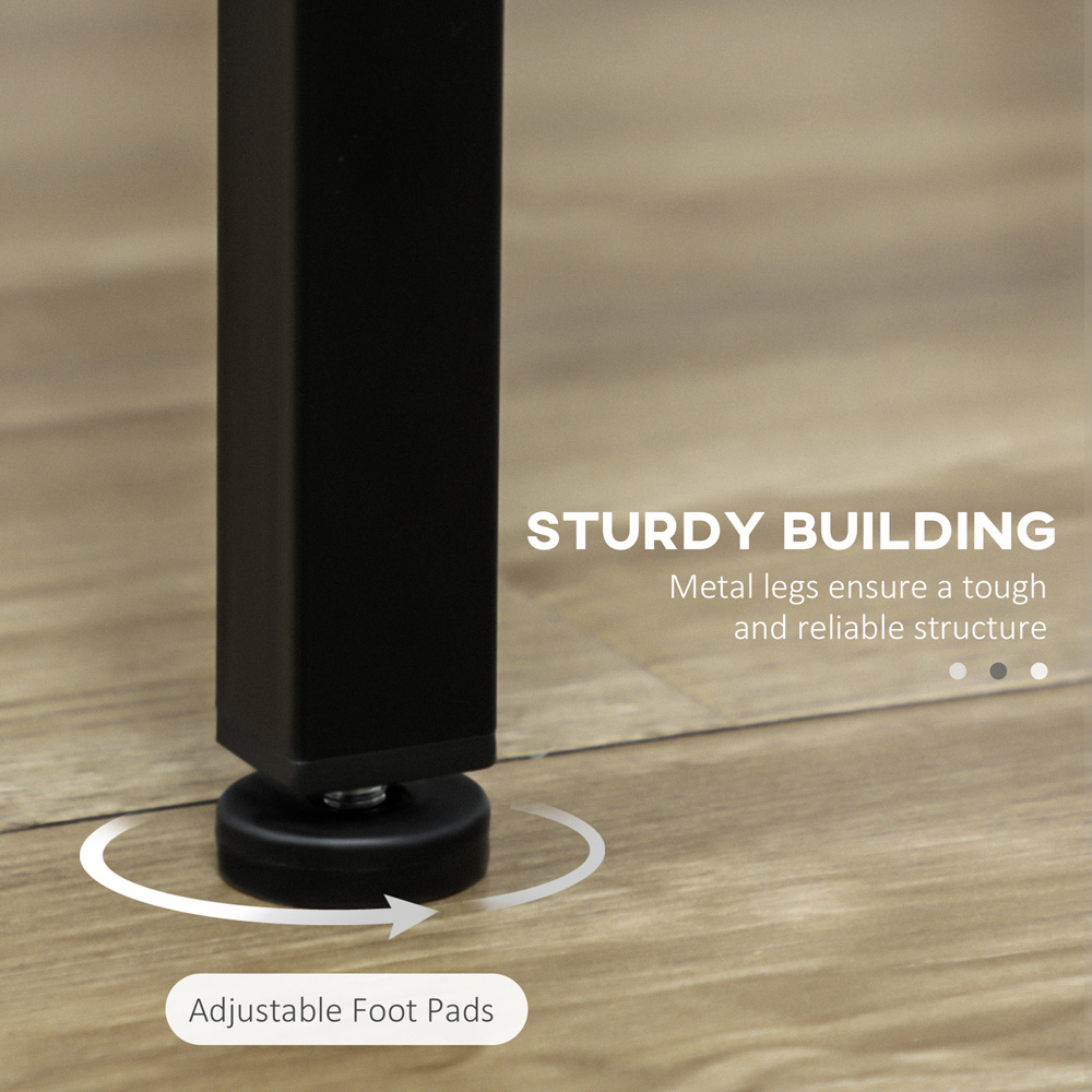 HOMCOM 4 Seater Grey Wood and Metal Bar Table and Stool Set Image 6