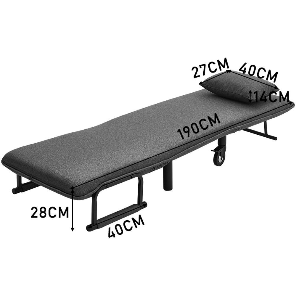 Living and Home Grey Single Seater Sofa Bed Image 9