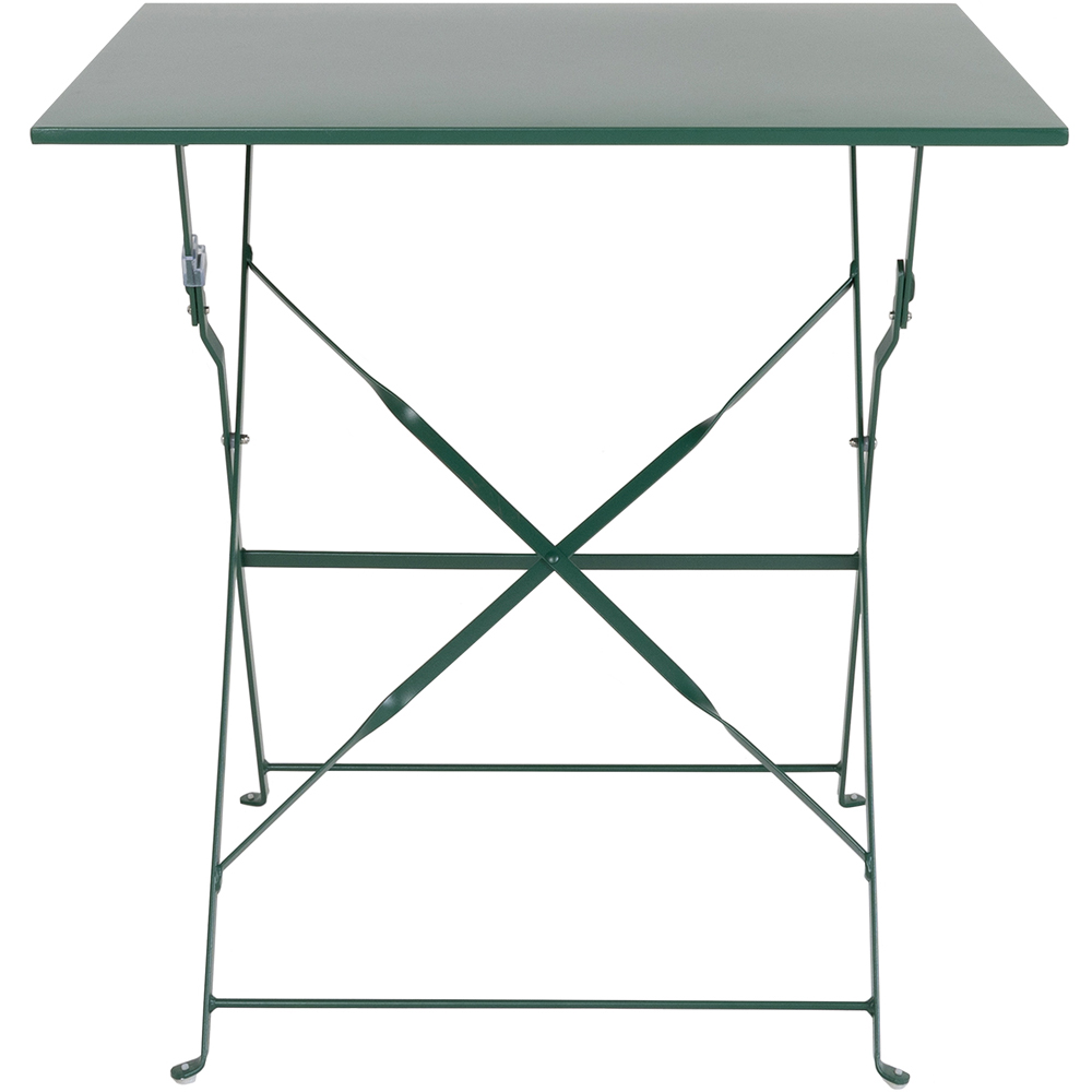 Charles Bentley 2 Seater Folding Metal Bistro Set Green Image 4