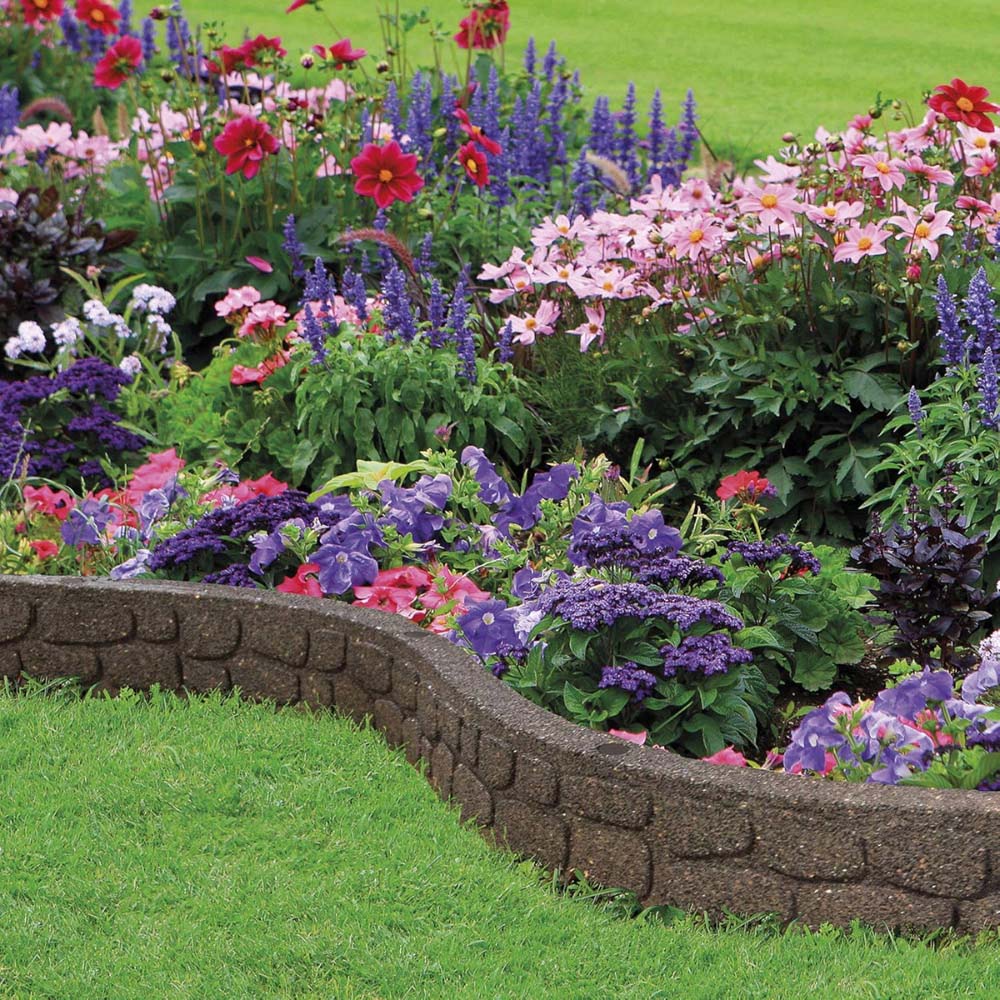 Garden Gear Flexi Curve 9 x 120cm 8 Pack Earth Rockwall Border Image 2
