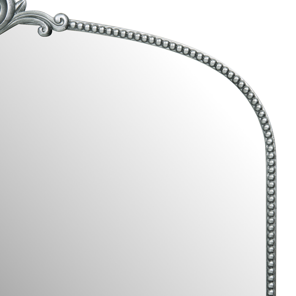 Ornate Over The Mantle Mirror Pewter Image 3