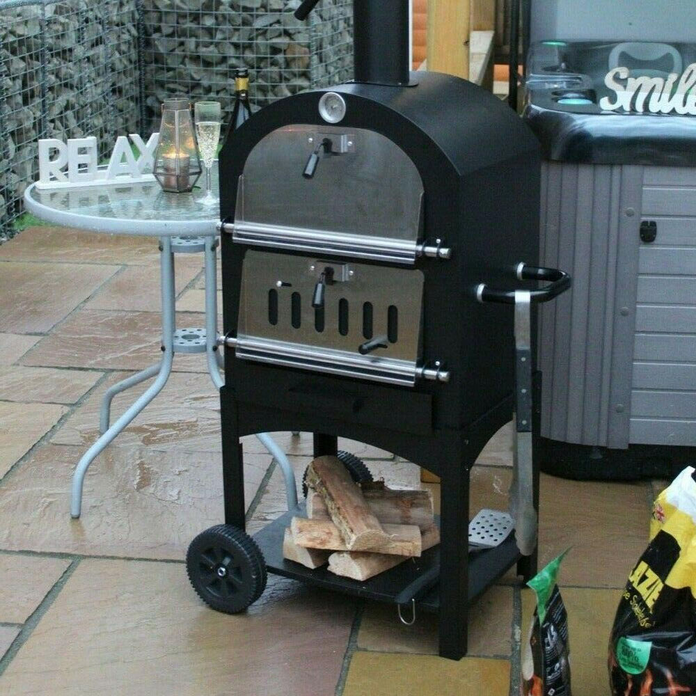 Living and Home CX0141 Black Stainless Steel Pizza Oven Image 6