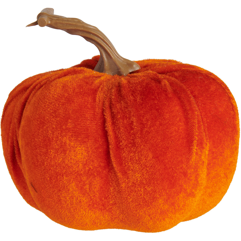Wilko Halloween Medium Velvet Wrapped Pumpkin Decoration Image 2