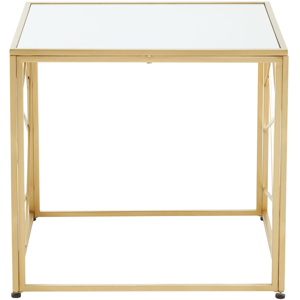 Premier Housewares Farran Gold Square Side Table Image 4