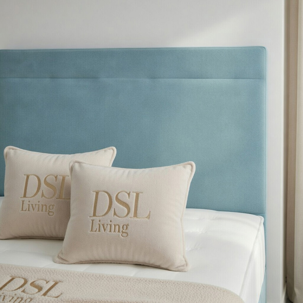 DS Living Muse Super King Size Duck Egg Plush Velvet Divan Bed Image 2