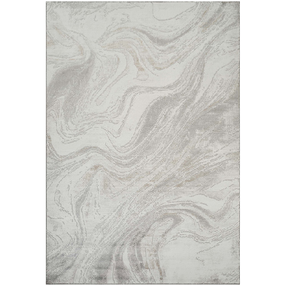 Desire Rugs Perla Grey Modern Abstract Action Resin Design Rug 160 x 230cm Image 1