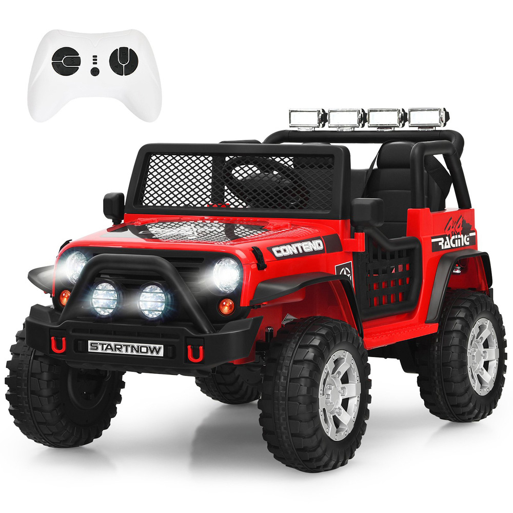 Costway Kids 2 Seater Red Ride On Truck with Remote Control 12V Image 3