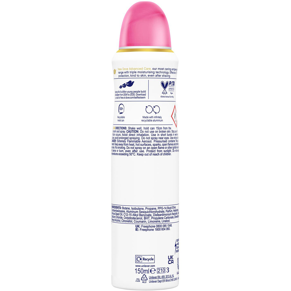 Dove Advanced Go Fresh Pomegranate and Lemon Anti-Perspirant Deodorant Spray for Women 150ml 12 Pack Image 3