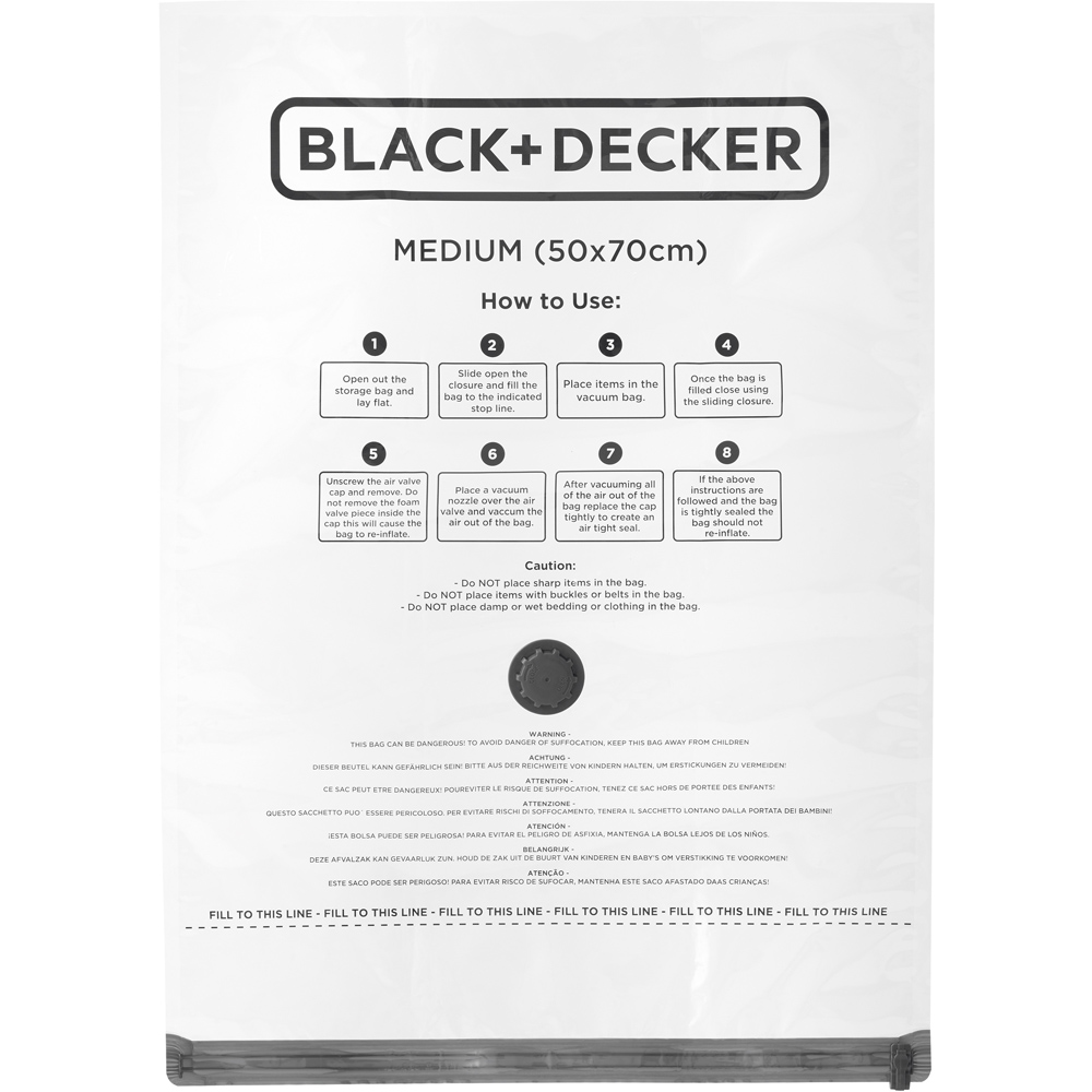 Black + Decker Extra Medium Vacuum Storage Bag 6 Pack Image 4