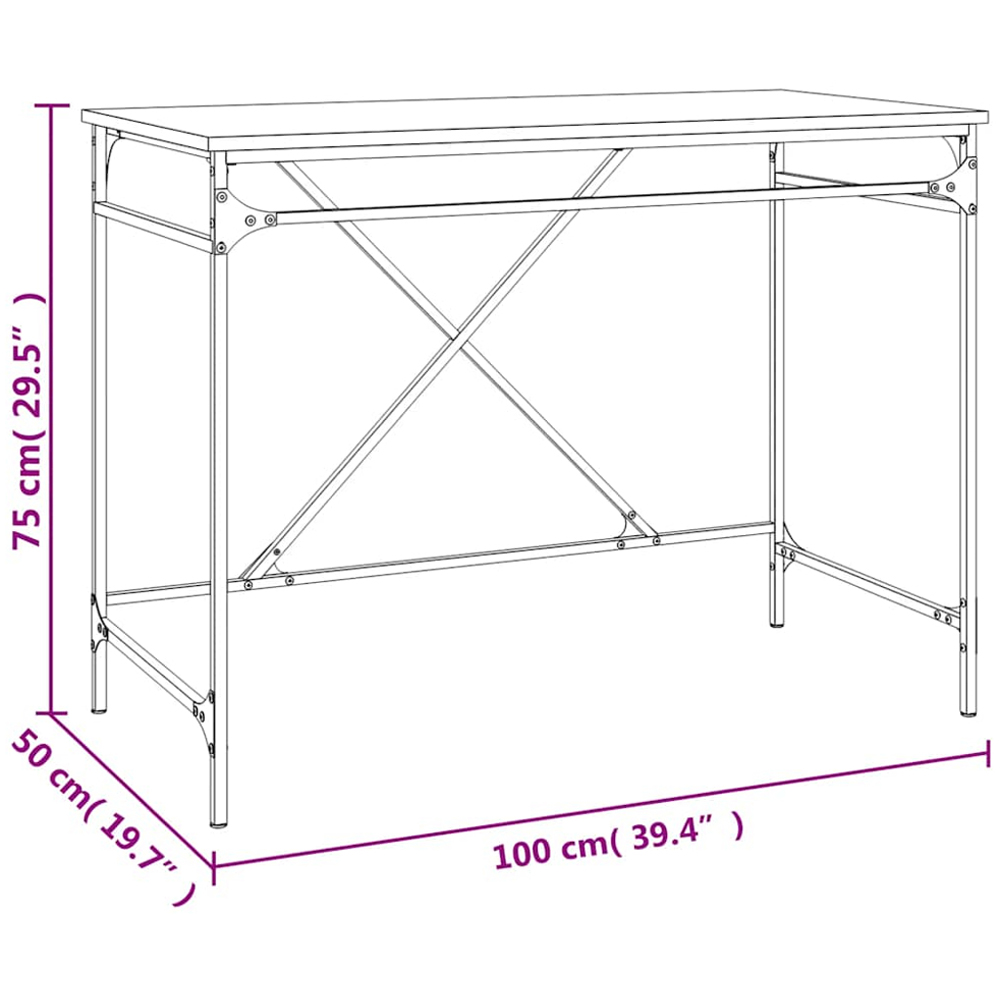 vidaXL 2 Door Modern Desk White Image 9