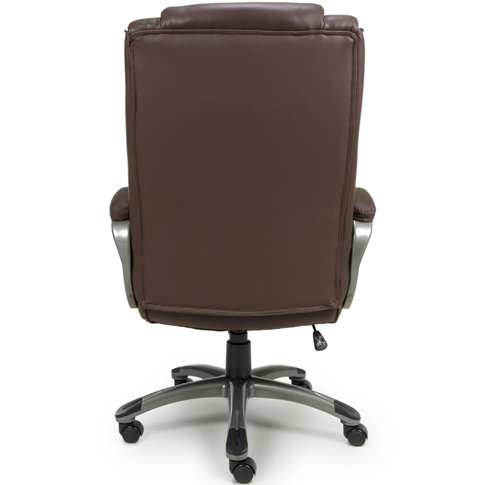 Portland Regent Brown Executive Leather-Faced Office Chair Image 5