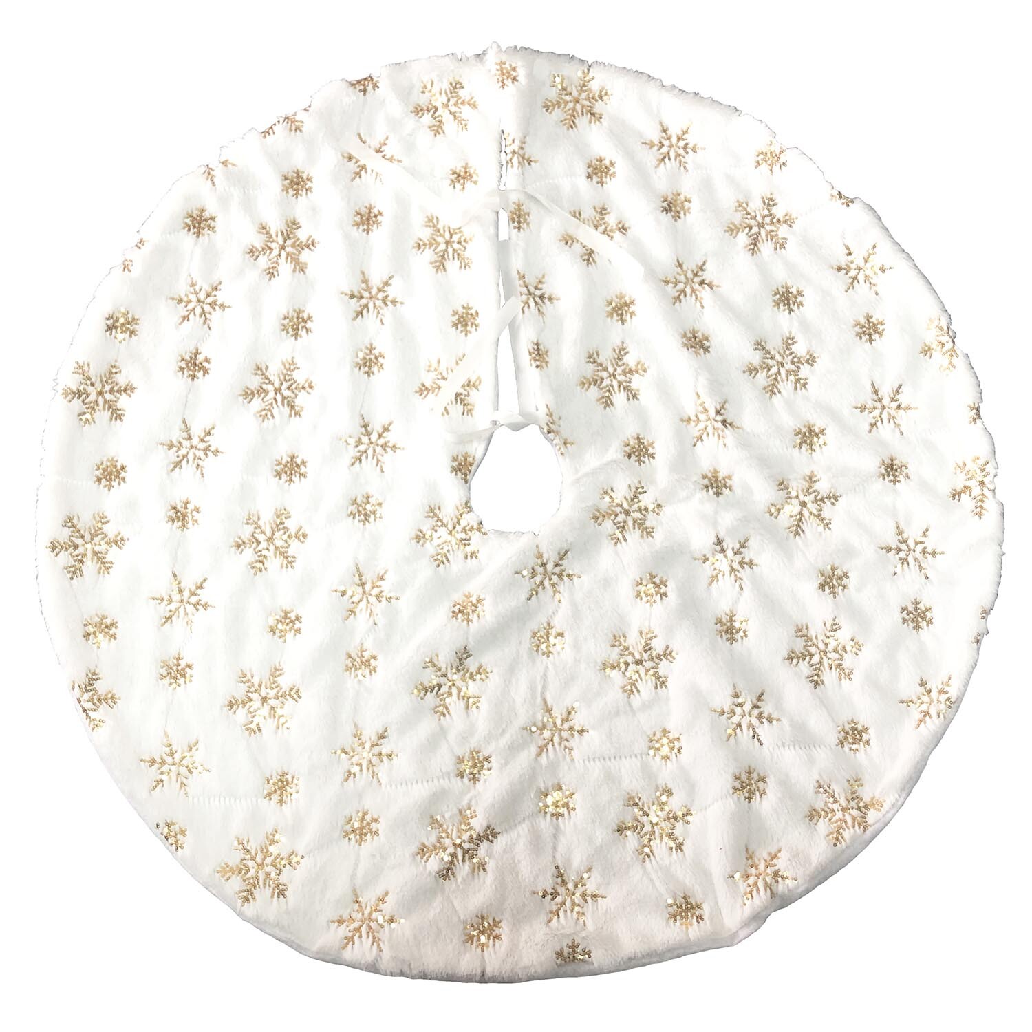 Sequin Snowflake Tree Skirt Image