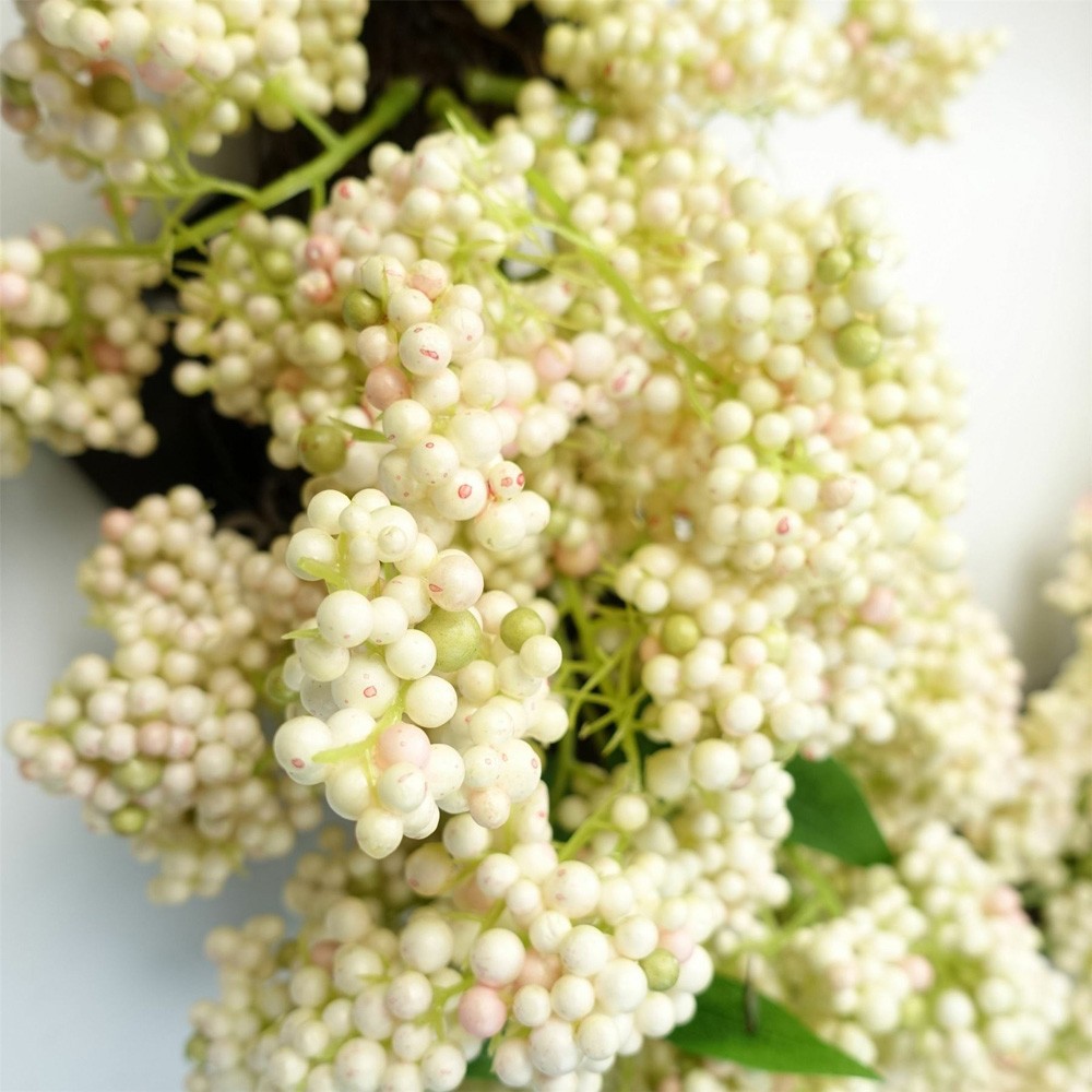 Botanik White Berry Artificial Wreath 55cm Image 2