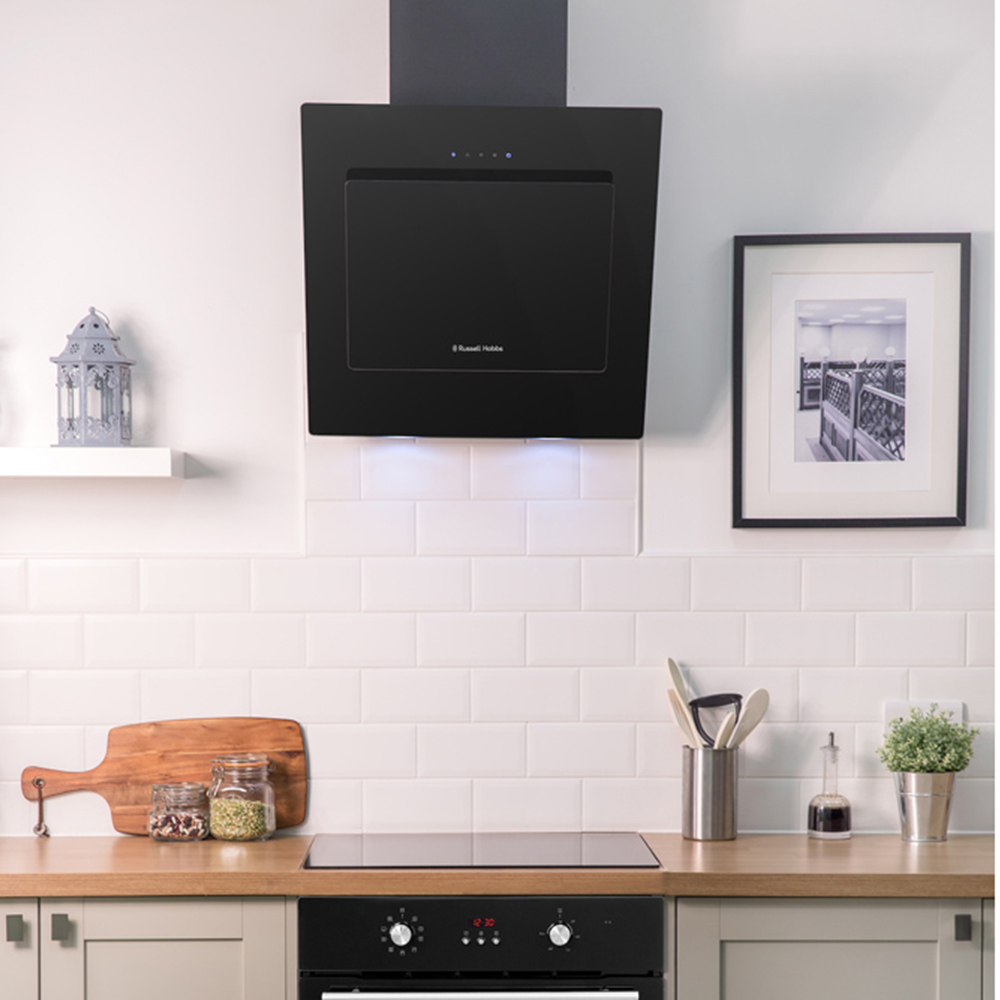 Russell Hobbs RHGCH702B-M Black 60cm Wide Angled Chimney Cooker Hood Image 7