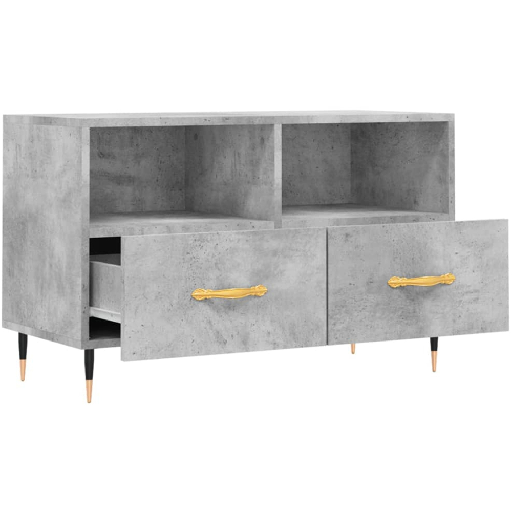 vidaXL 2 Door 2 Shelf Concrete Grey TV Cabinet Image 6