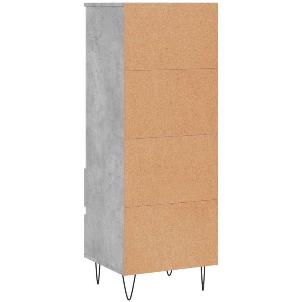 vidaXL 2 Drawer 3 Shelf Concrete Grey Highboard Image 8