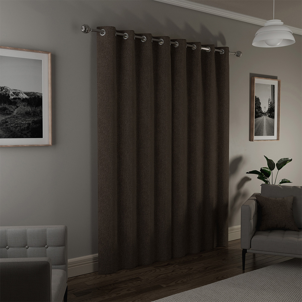 Enhanced Living Austin Natural Blackout Eyelet Thermal Curtains 168 x 183cm Image 3