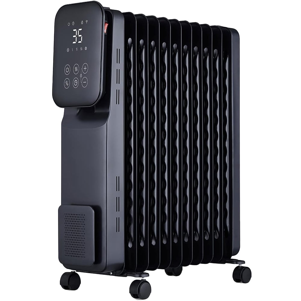 Mylek Black Wi-Fi Oil Filled Heater 2000W Image 1