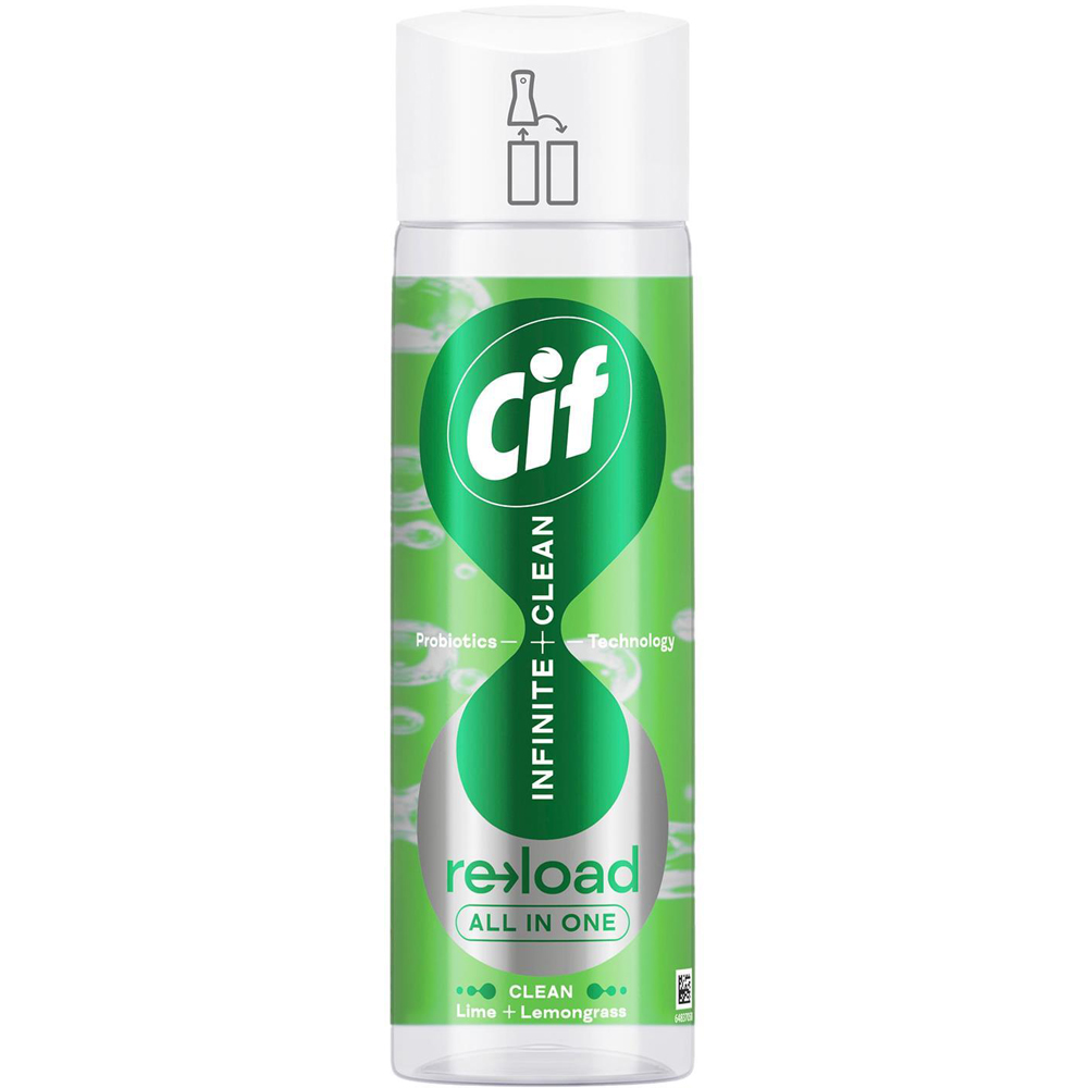 Cif Infinite Clean All in One Lime and Lemongrass Cleaner Reload 280ml 6 Pack Image 2