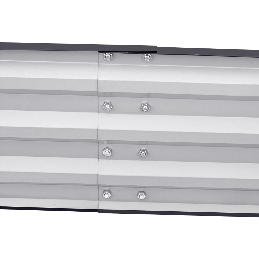 Living and Home Charcoal Black L Shaped Galvanised Steel Raised Garden Bed 30 x 277 x 207cm Image 6