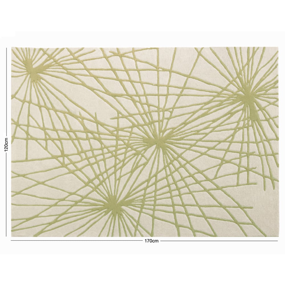 Esselle Home Aura Starburst Natural and Sage Green Rug 120 x 170cm Image 7