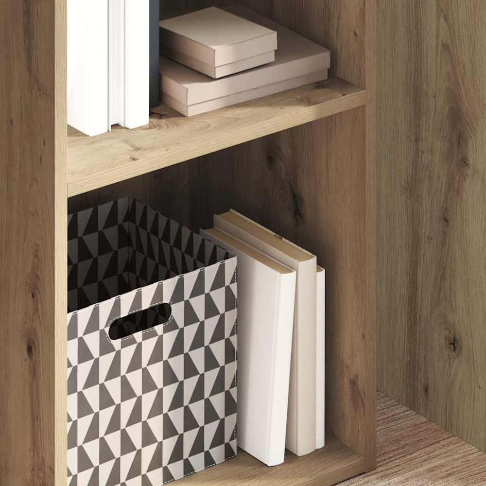 vidaXL 4 Shelf Artisian Oak Bookcase Image 3