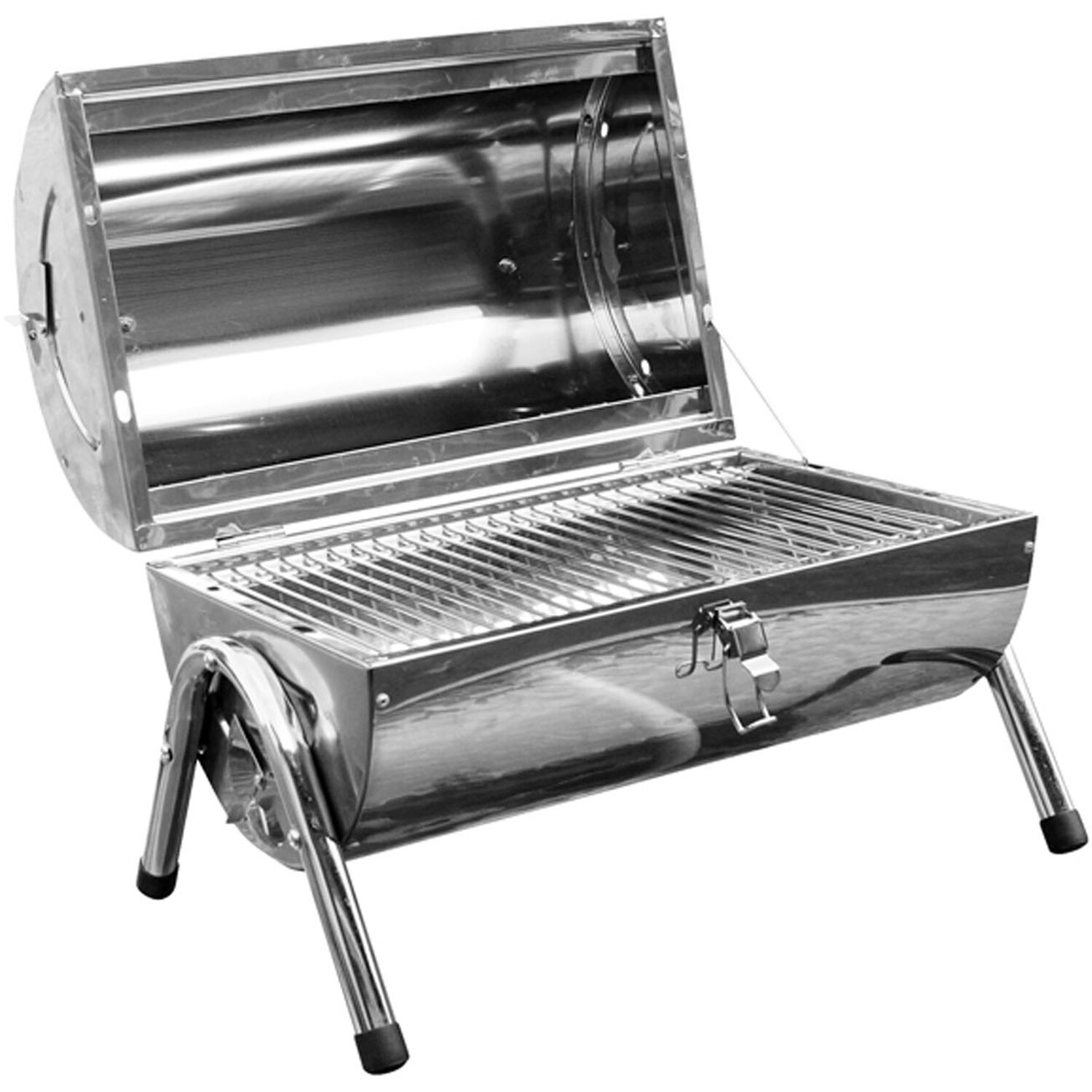 Portable Barrel Stainless Steel BBQ Image 1